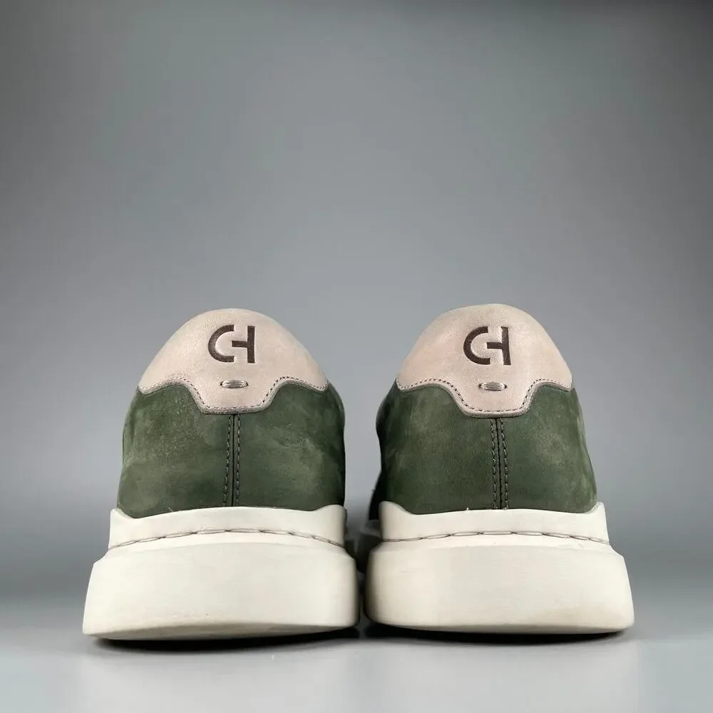 Cole Haan Grandpro Rally Court Men's 13 Green Leather Sneakers Casual Shoes GUC